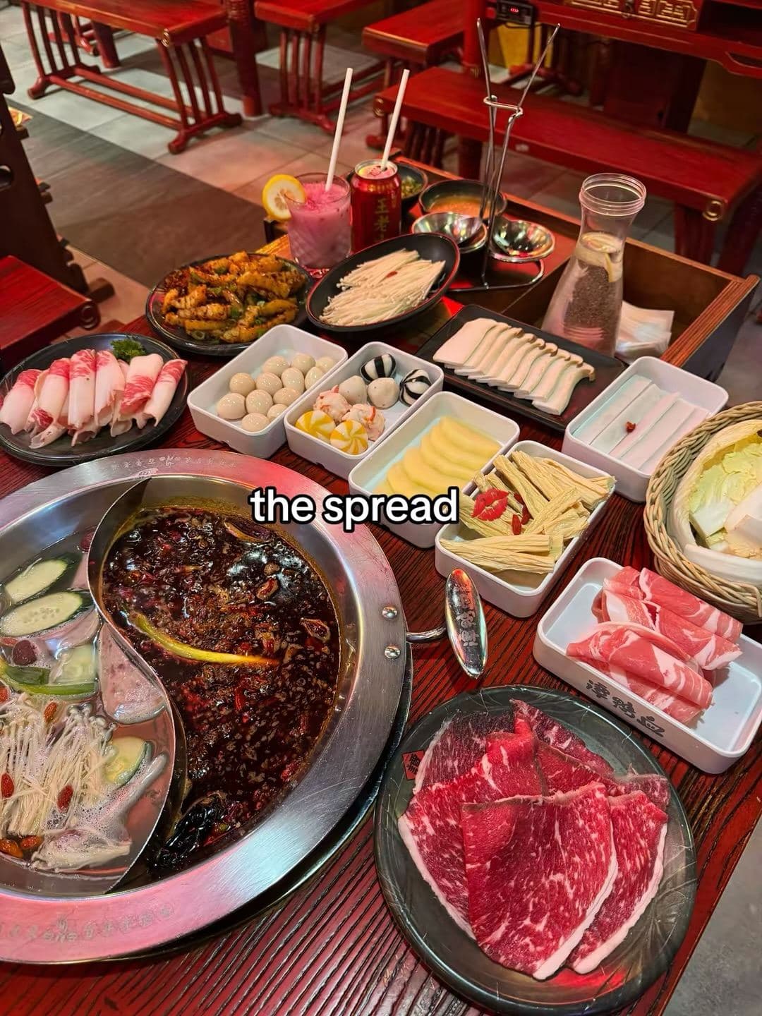The spicy broth