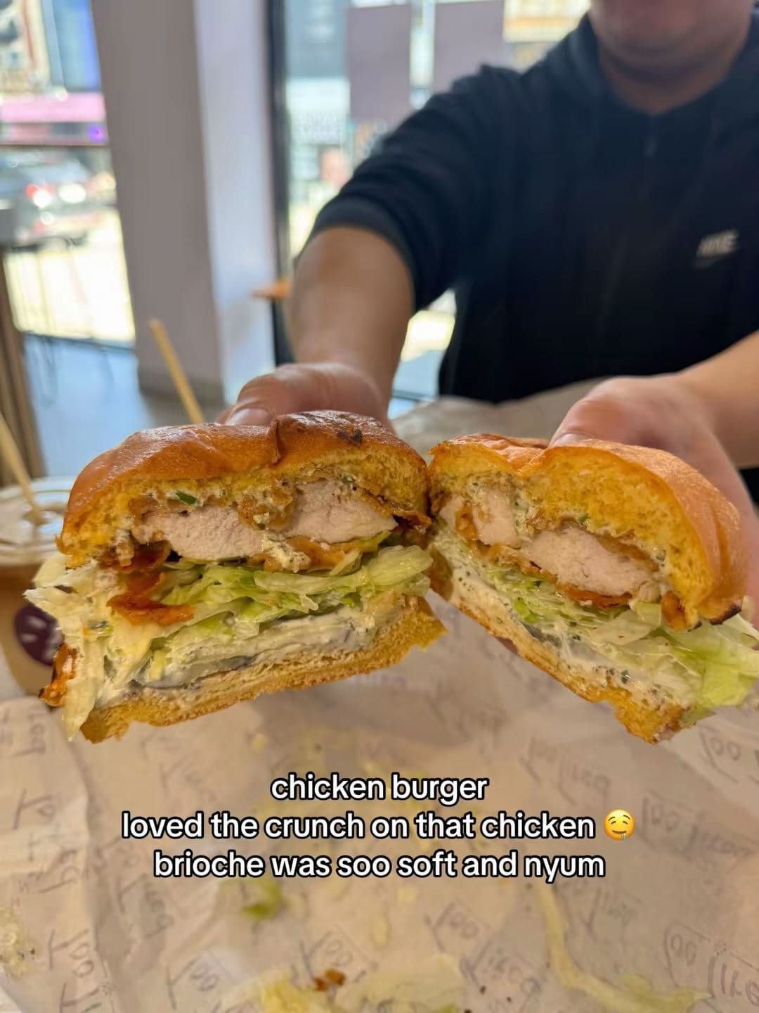 The chicken burger