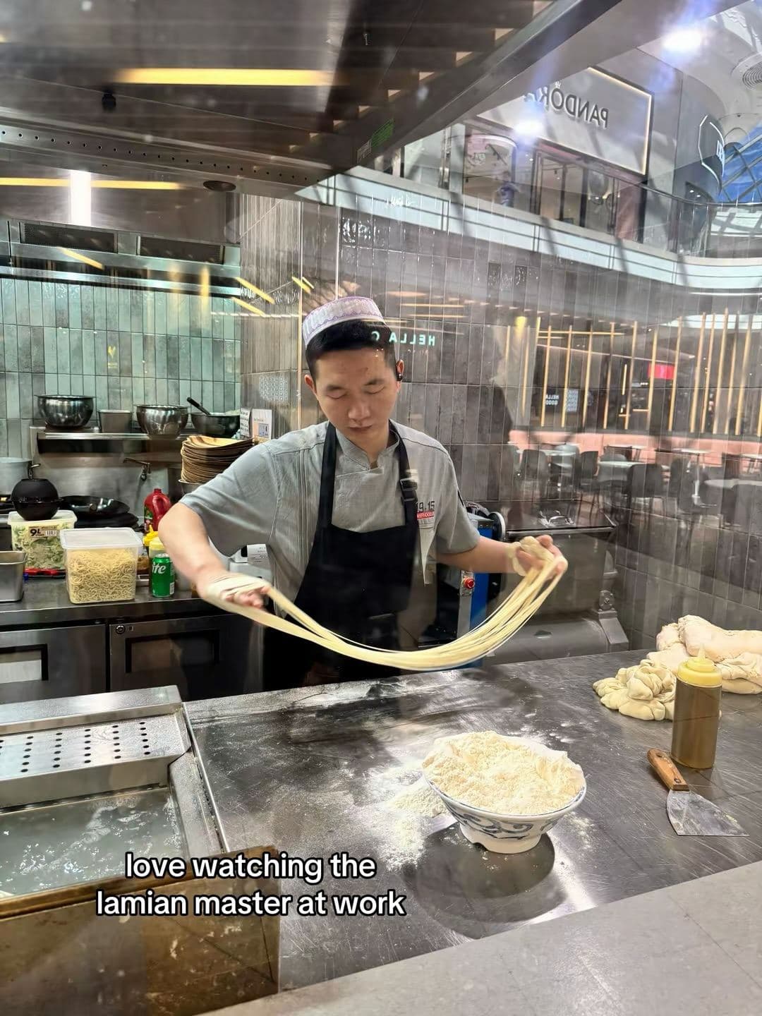 Pulling the noodles